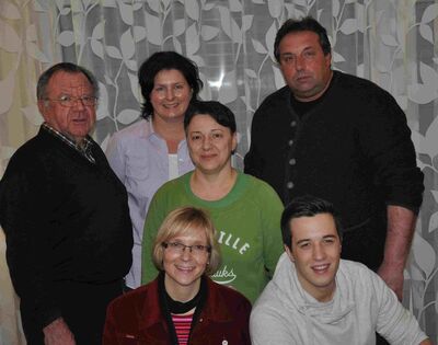 v.l.n.r.: vorne Katja Pedack, David Ulitsch, hinten Albert Kraft, Natascha Siegmund, Brigitte Schneider, Thomas Vogt