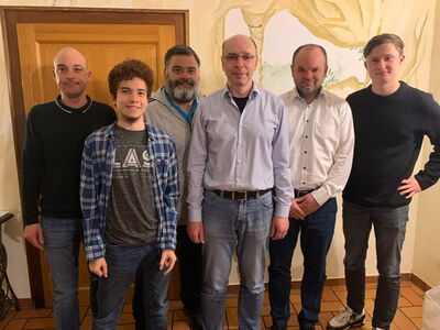 v.l.n.r.: Rüdiger Jay, Jason Baumgärtner, Panagiotis Pasternak, Martin Gern, Filip Frensch, Mika Demant