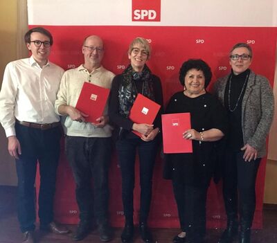 v.l.: Christian Holzer, Reinhold Link, Ulrike Böhrer-Leibold, Sigrid Höfle und Elke Krämer