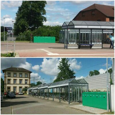 Fahrradgaragen am Bahnhof Untergrombach