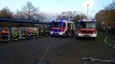 Die Jugendfeuerwehr bei der Übung