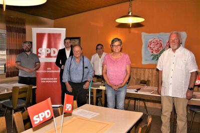 Stephan Walter, Christian Holzer, Fritz Weiß, R. Becker, Waltraud Schellenberger-Hagenbucher, Otto Pfefferle von links