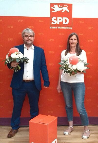 Kandidat Stephan Walter und Ersatzkandidatin Jutta Zimmermann