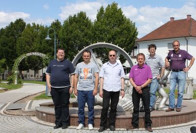 Kleines Gruppenbild vor der Abfahrt