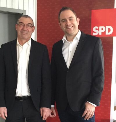 Landtagskandidat Anton Schaaf und OV Vorsitzender Uwe Presler
