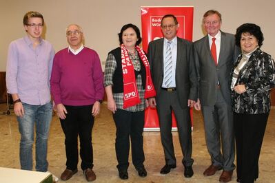 Christian Holzer, Theo Grimm, Michaela Taghi Aghdiri, Walter Heiler, Claus Schmiedel und Sigrid Höfle