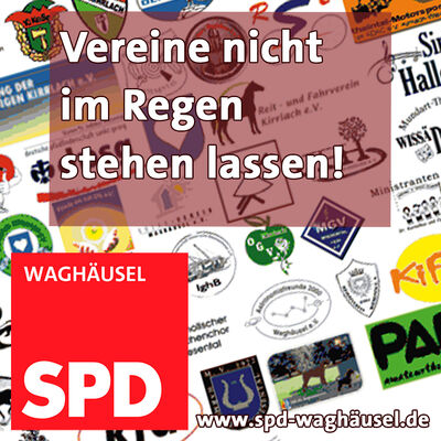 Vereine halten unsere Stadt am Leben. Jetzt müssen sie am Leben gehalten werden.