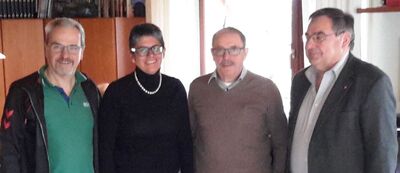 v.l. Joachim Hof, Margareth Lindenberg, Hartwig Panzer, Rolf Becker