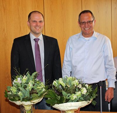 Roman Götzmann und Walter Heiler in der Stuttgarter Landtagsfraktion