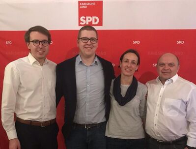 Christian Holzer, Patrick Fischer, Judith Thomsen und Hermann Eiseler